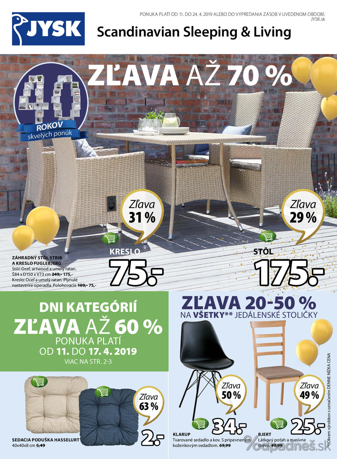 1. stránka Jysk letáku