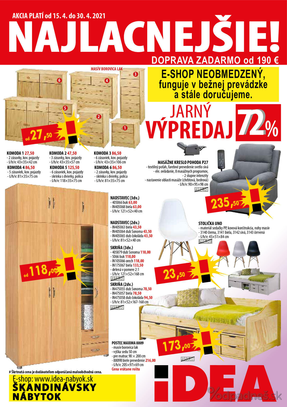 1. stránka IDEA nábytok letáku