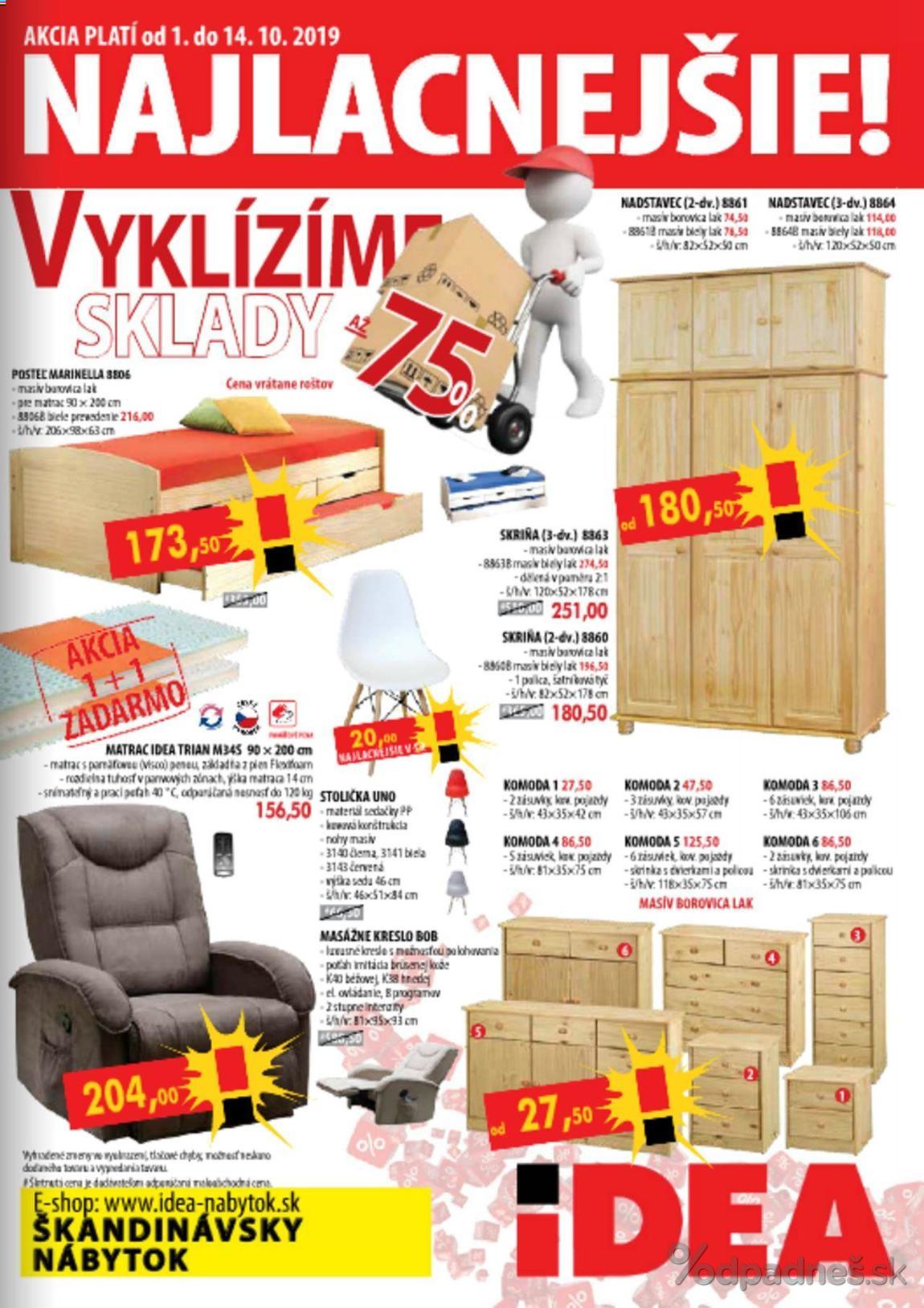 1. stránka IDEA nábytok letáku