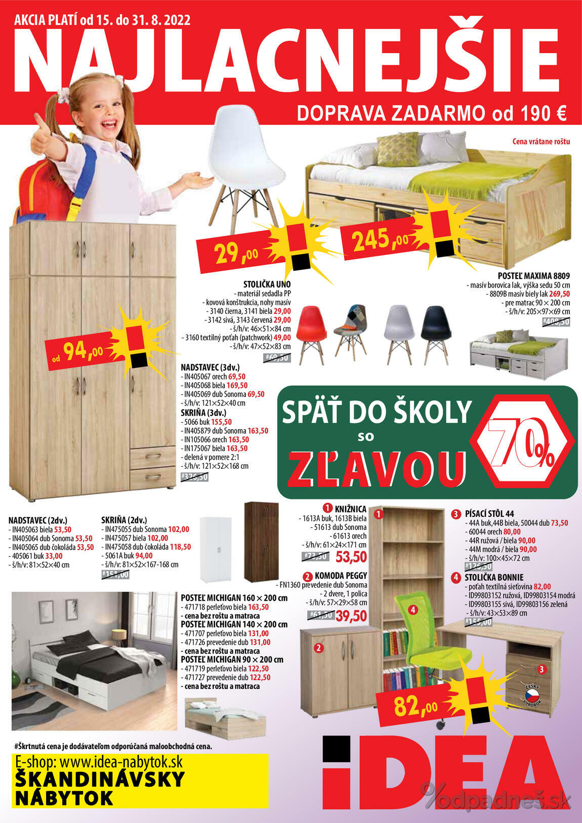 1. stránka IDEA nábytok letáku