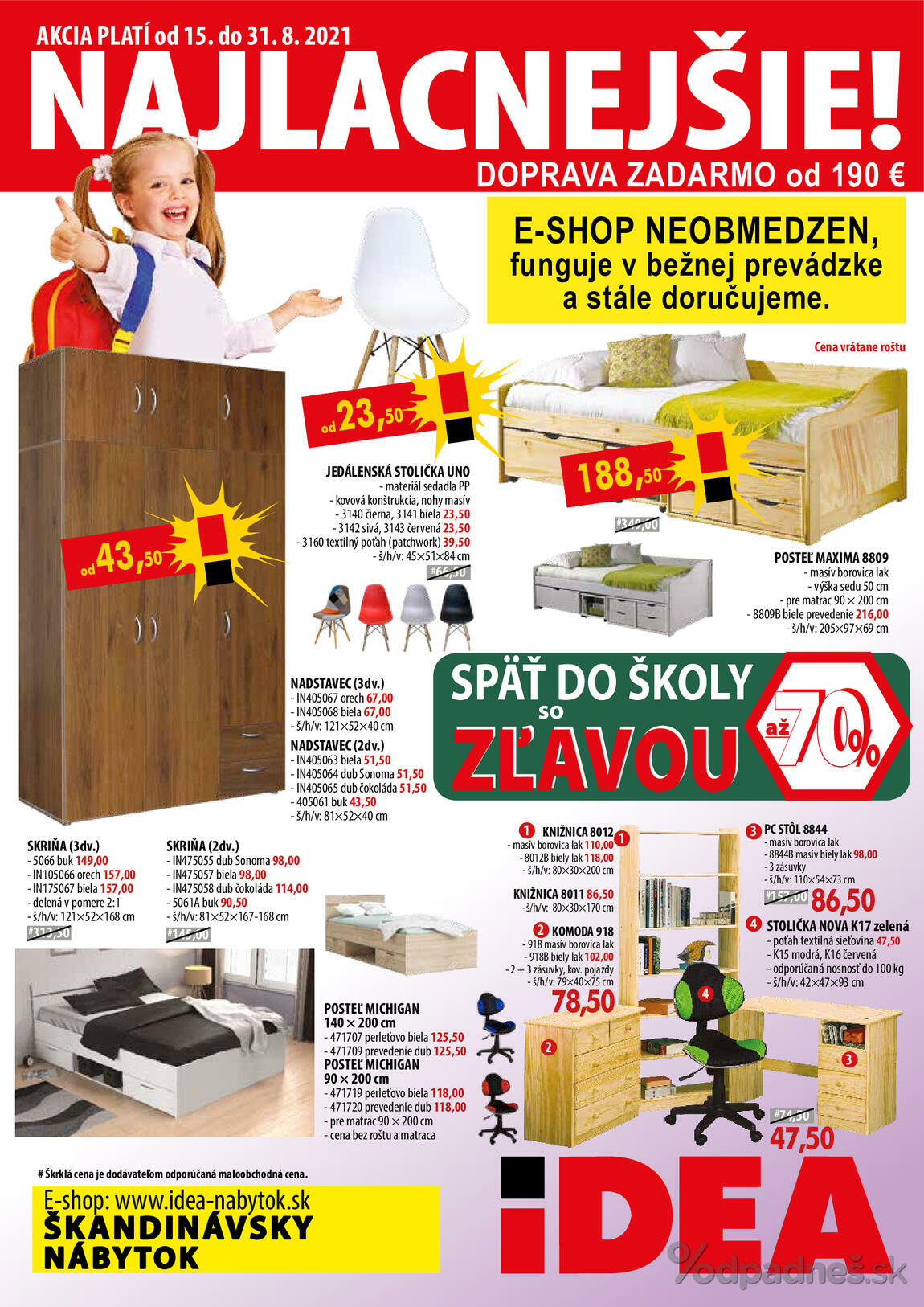 1. stránka IDEA nábytok letáku