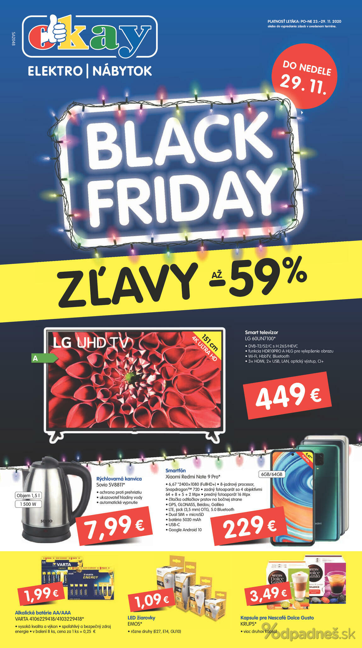 1. stránka OKAY elektro letáku