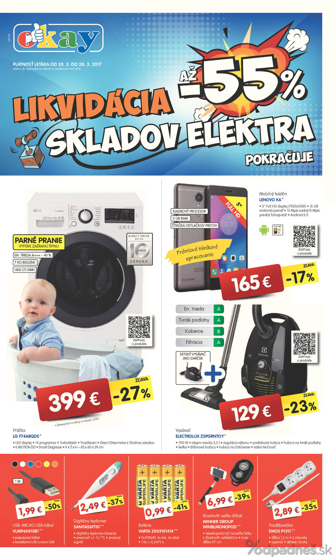 1. stránka OKAY elektro letáku