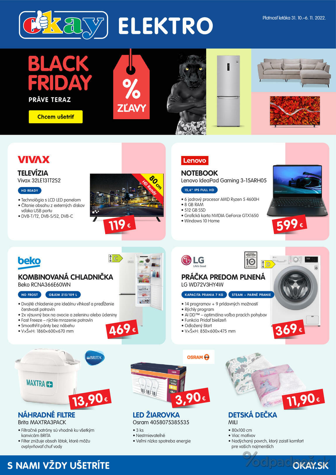 1. stránka OKAY elektro letáku