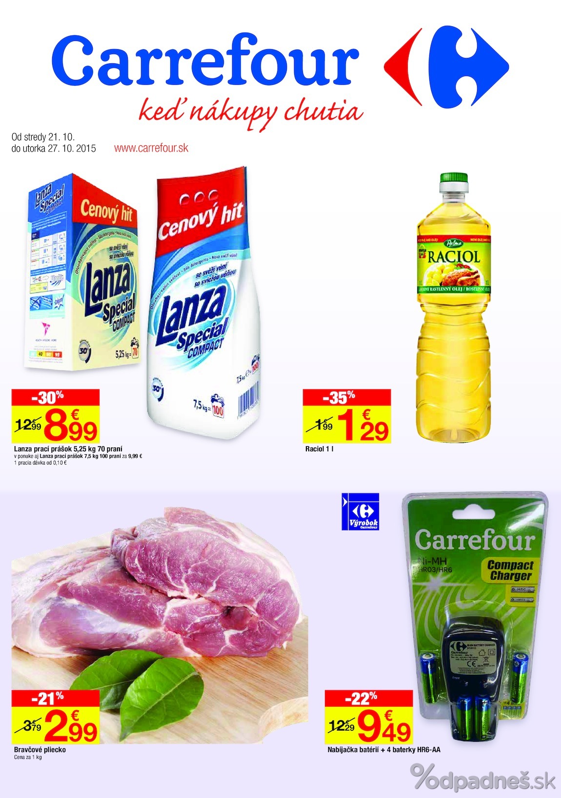 1. stránka Carrefour letáku