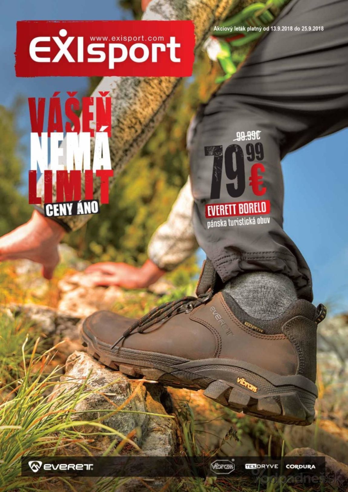 1. stránka Exisport letáku