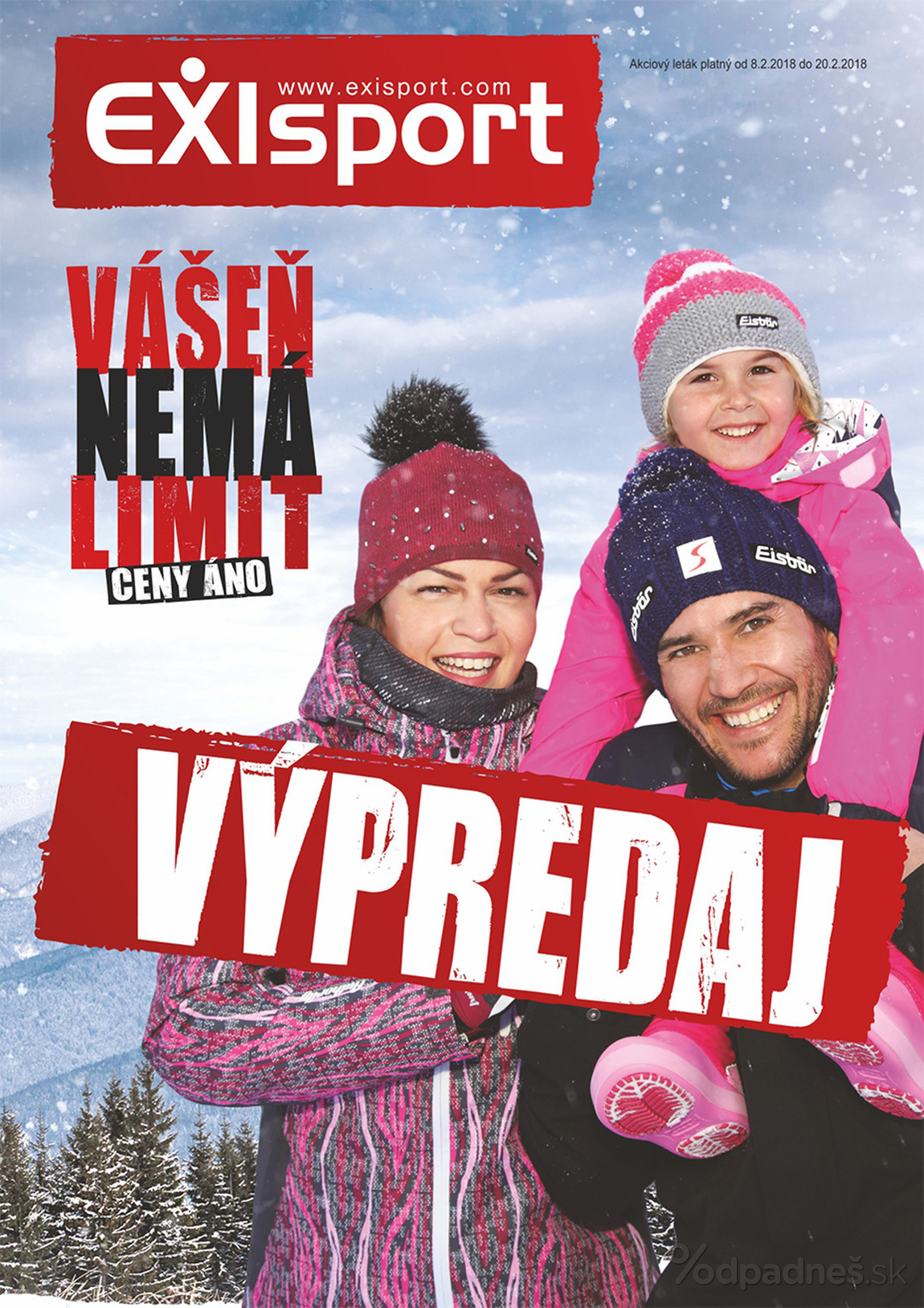 1. stránka Exisport letáku