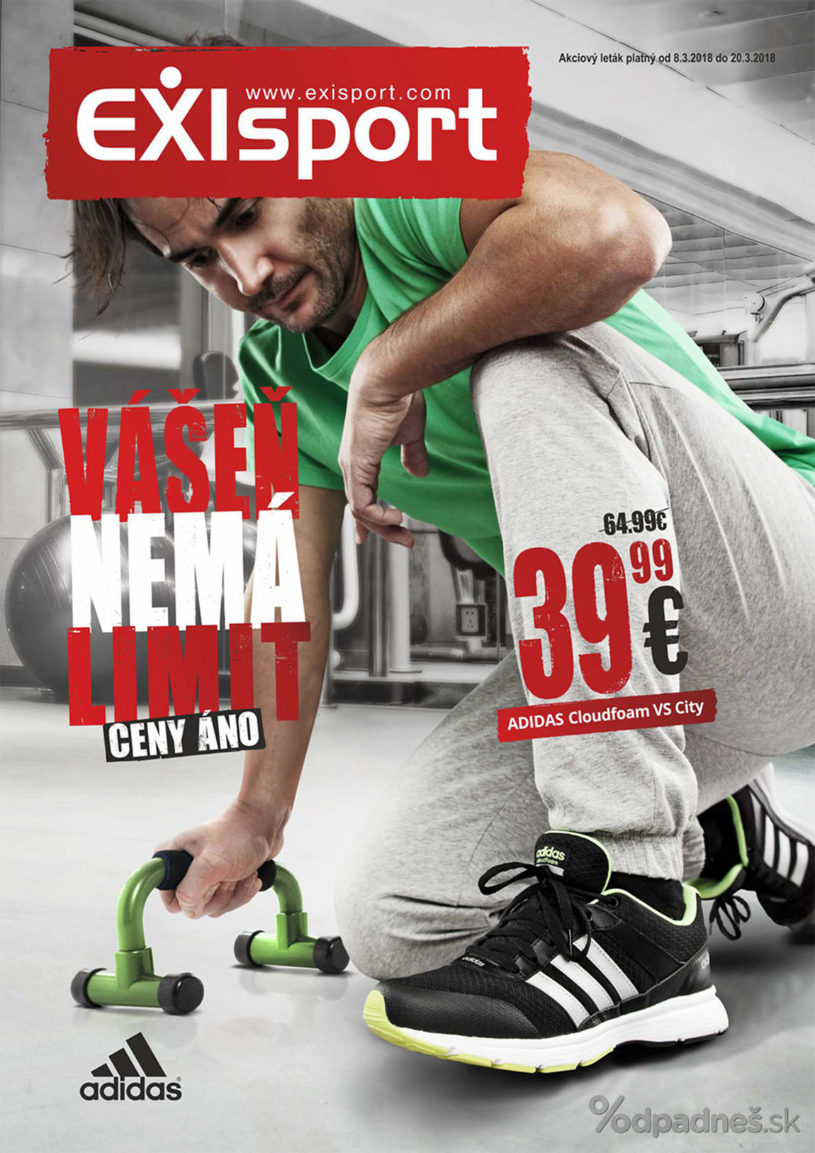 1. stránka Exisport letáku