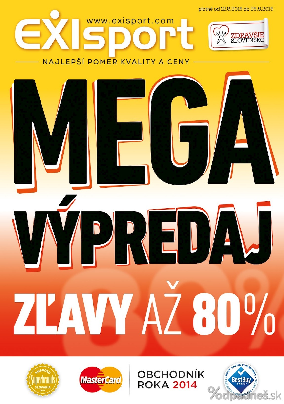 1. stránka Exisport letáku