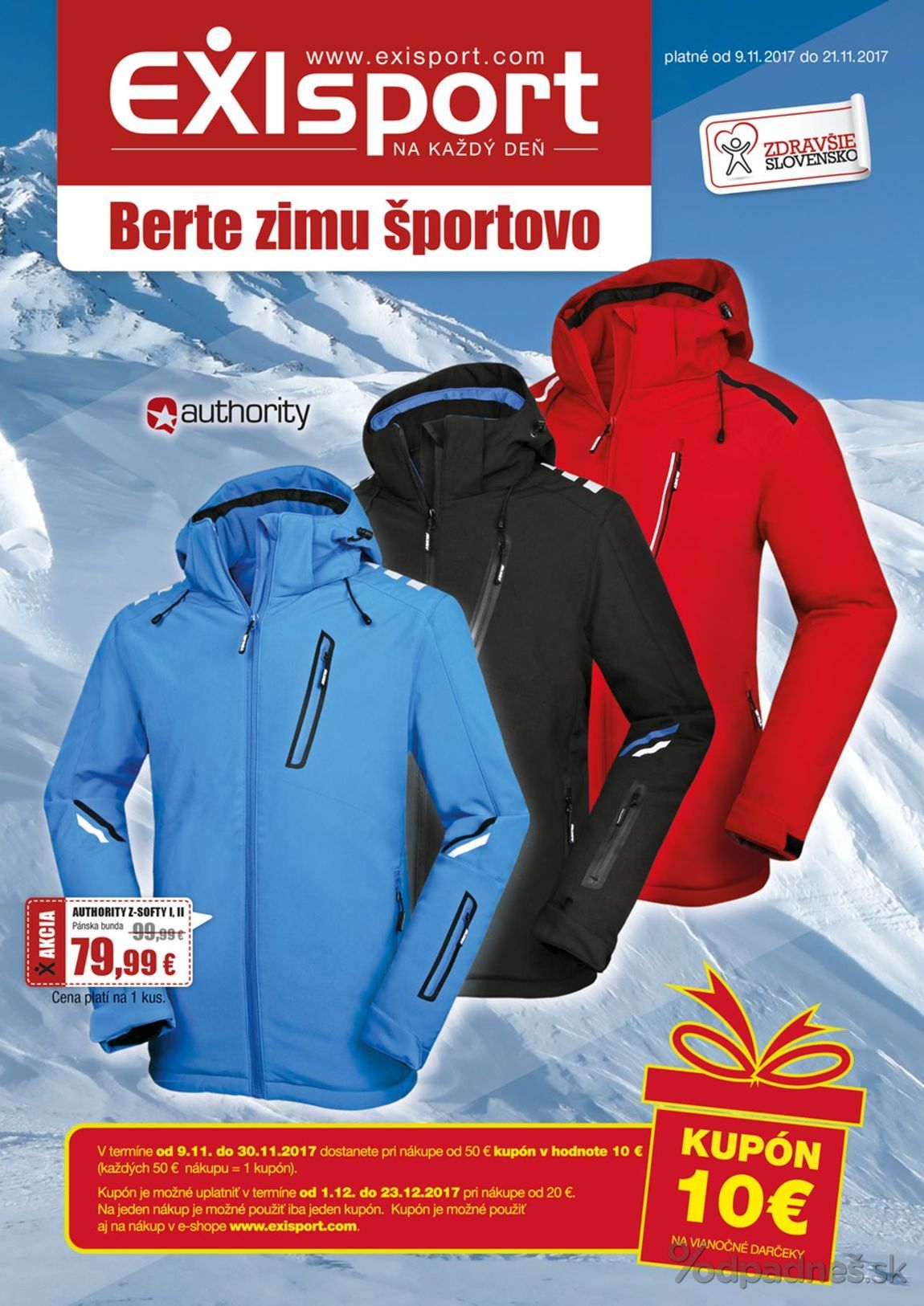 1. stránka Exisport letáku