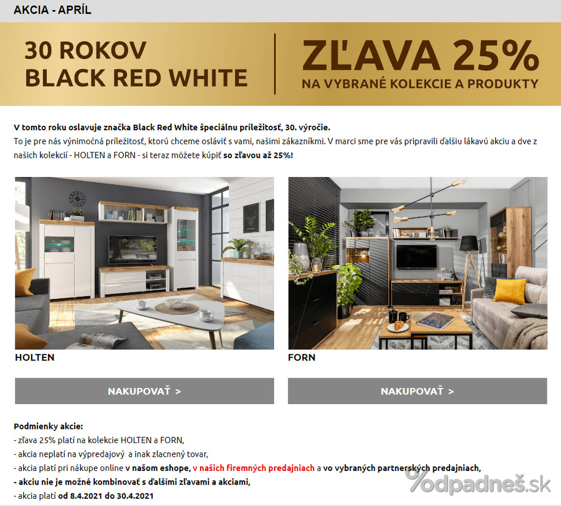 1. stránka Black Red White letáku