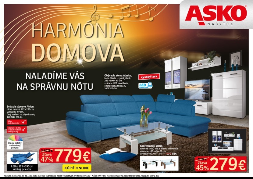 1. stránka Asko nábytok letáku