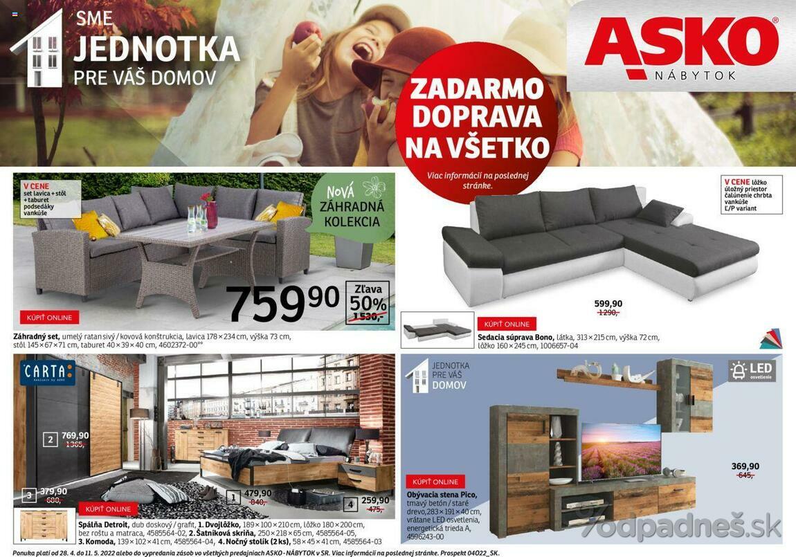 1. stránka Asko nábytok letáku