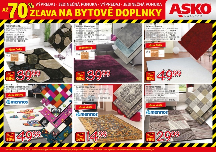 1. stránka Asko nábytok letáku