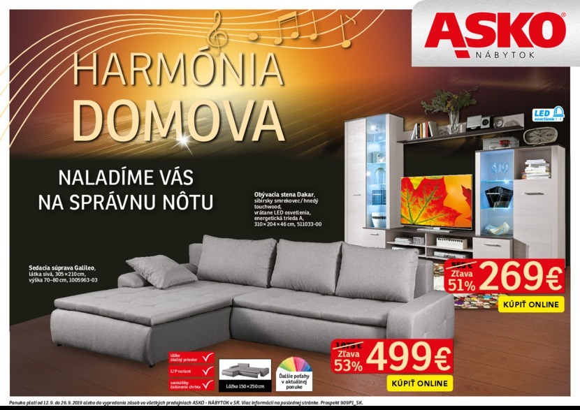 1. stránka Asko nábytok letáku