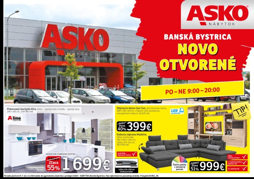 1. stránka Asko nábytok letáku