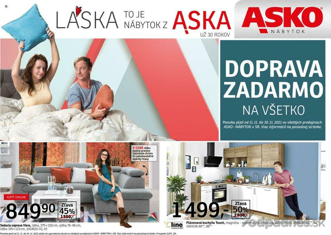 1. stránka Asko nábytok letáku