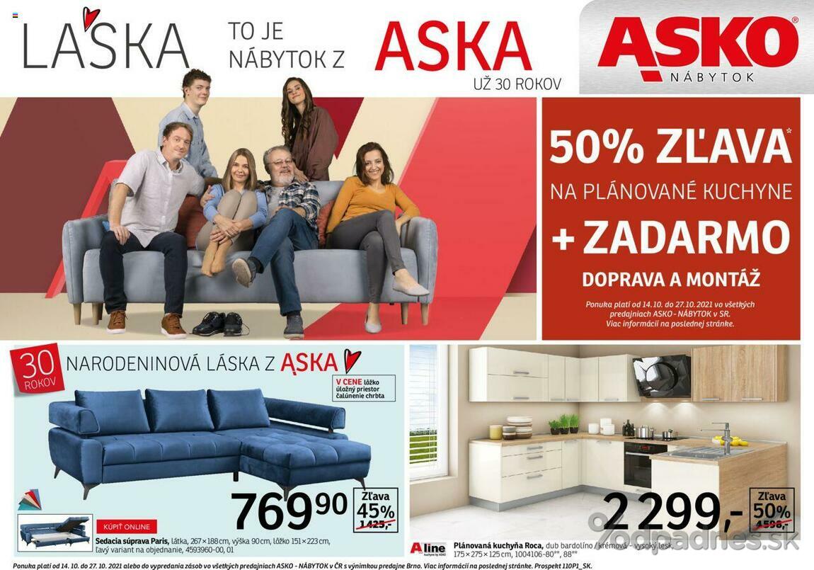 1. stránka Asko nábytok letáku