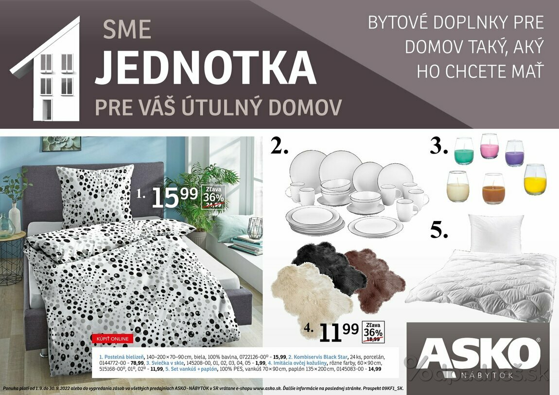 1. stránka Asko nábytok letáku