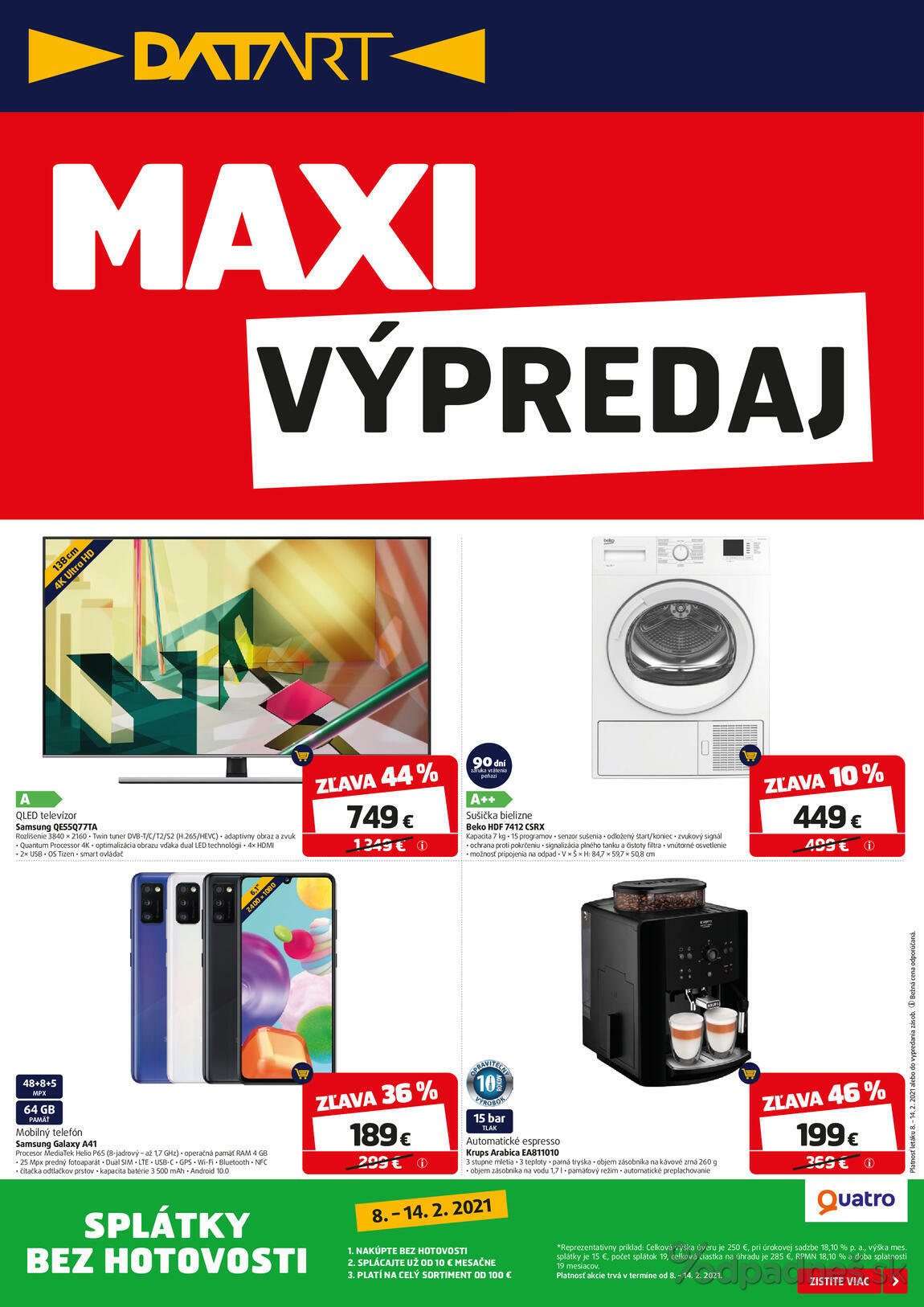 1. stránka Datart letáku