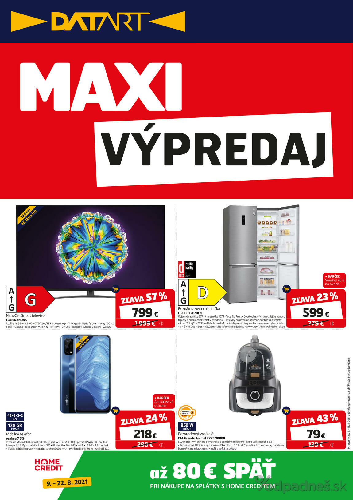 1. stránka Datart letáku