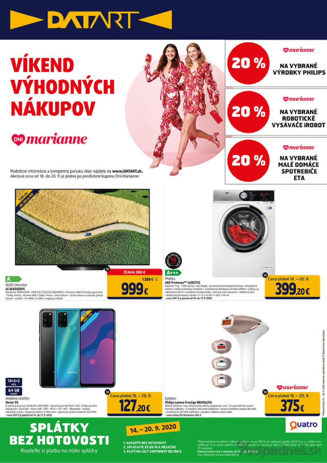 1. stránka Datart letáku