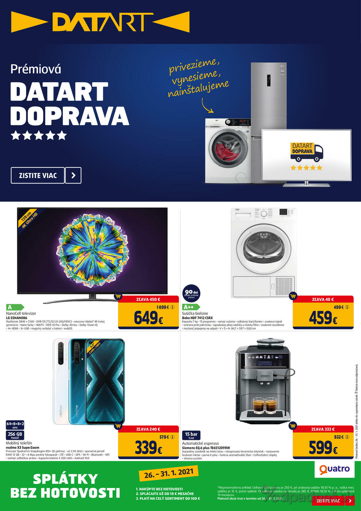1. stránka Datart letáku