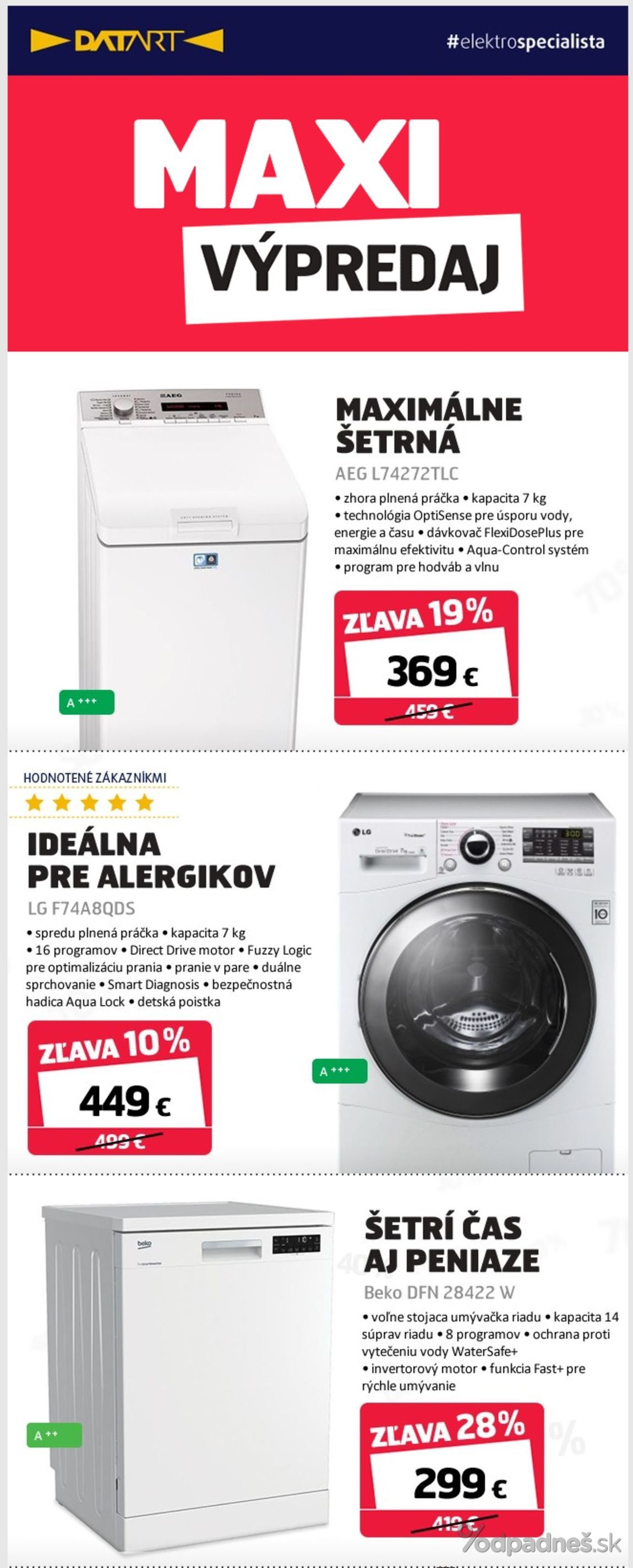 1. stránka Datart letáku