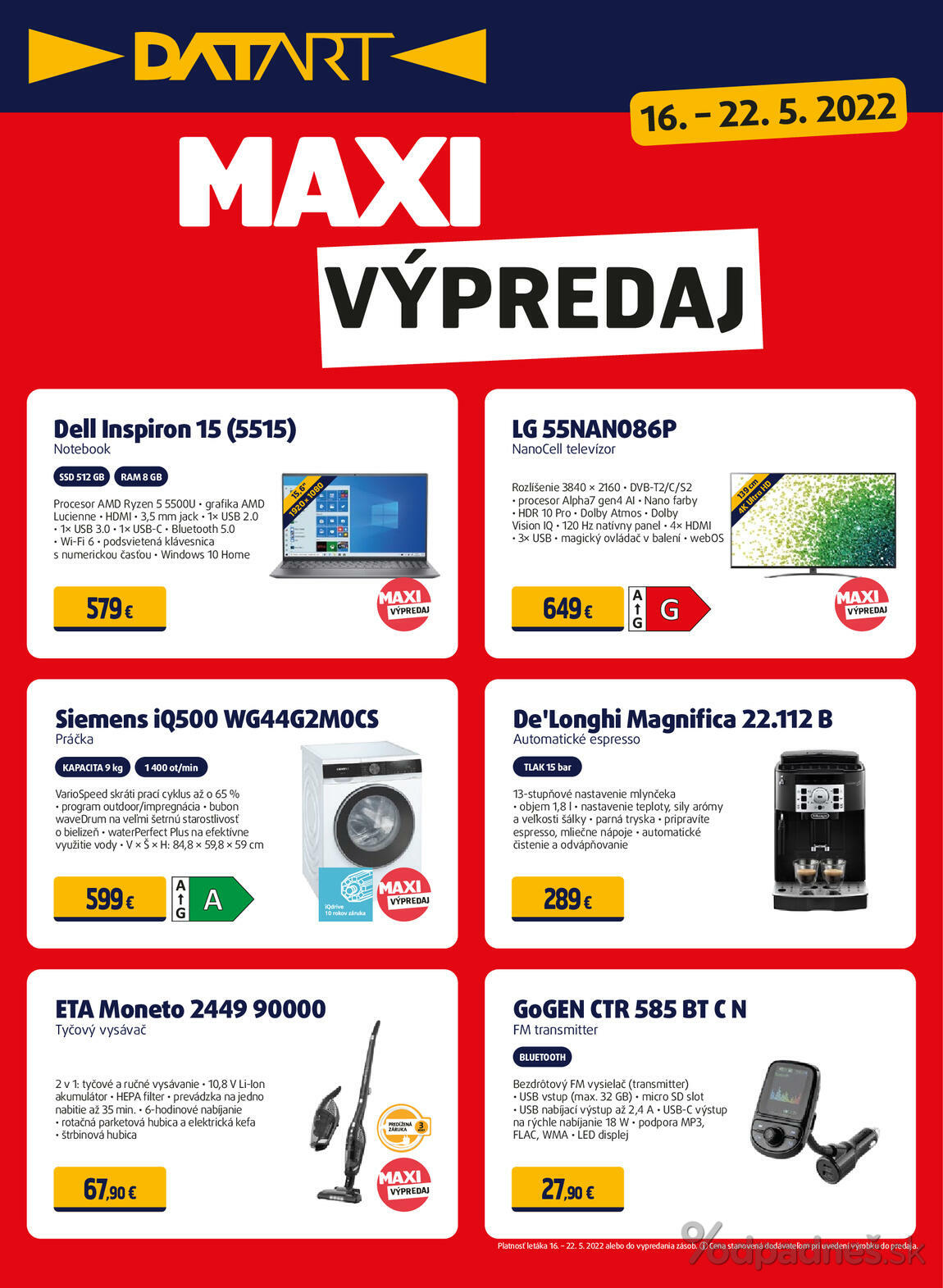 1. stránka Datart letáku