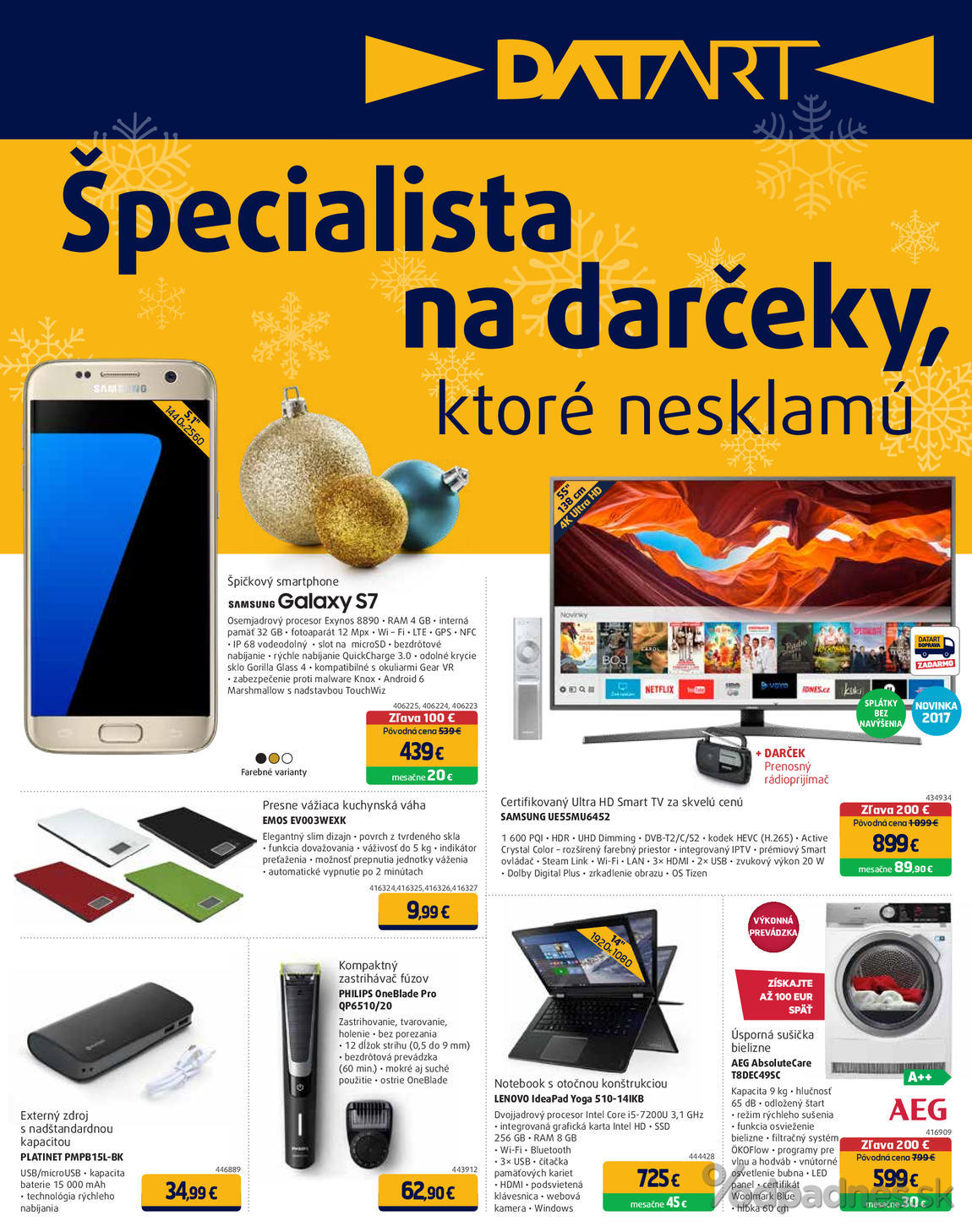 1. stránka Datart letáku