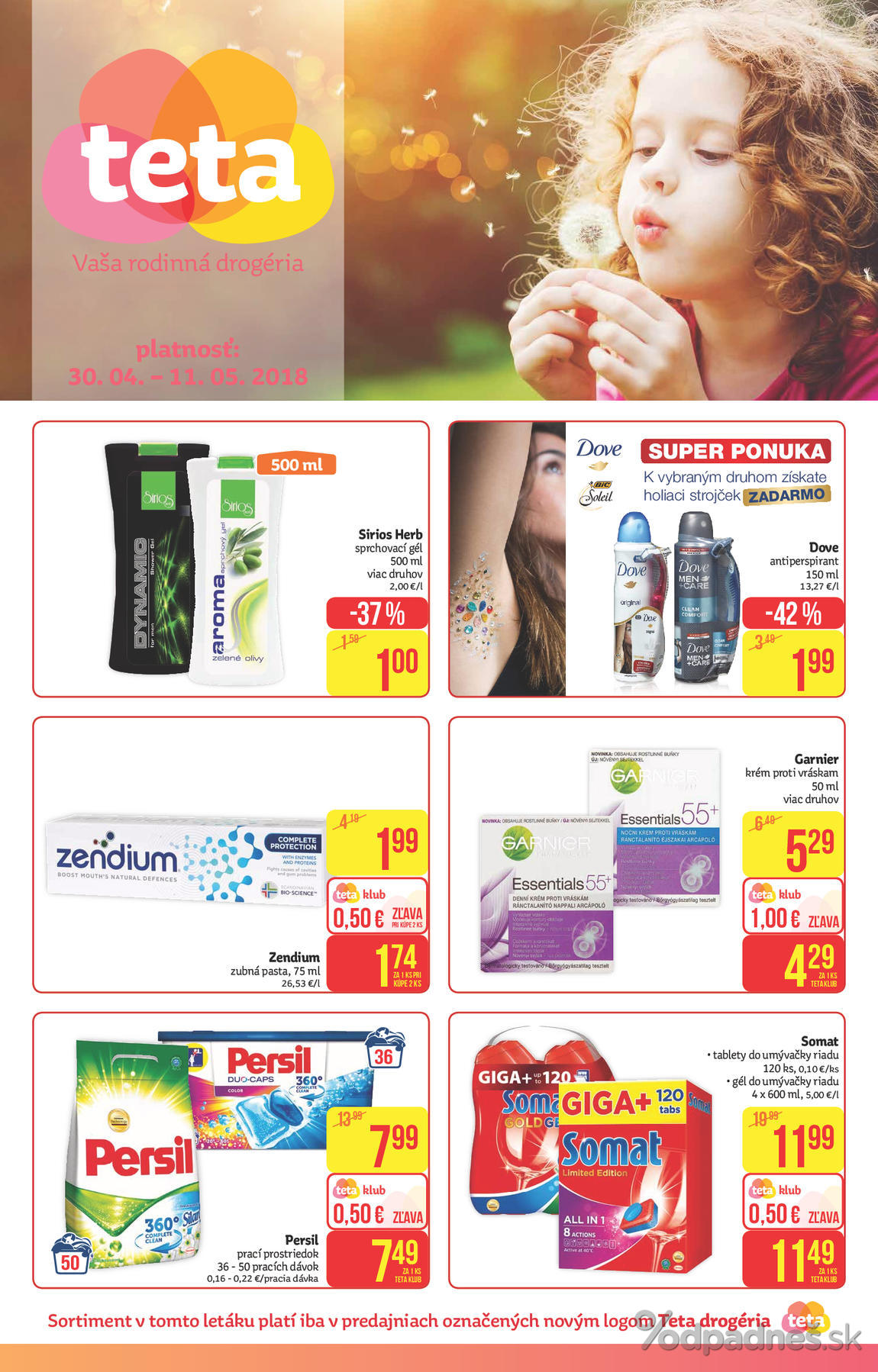 1. stránka Teta Drogerie letáku
