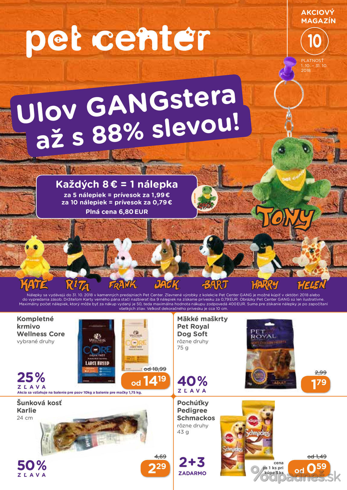 1. stránka Pet Center letáku