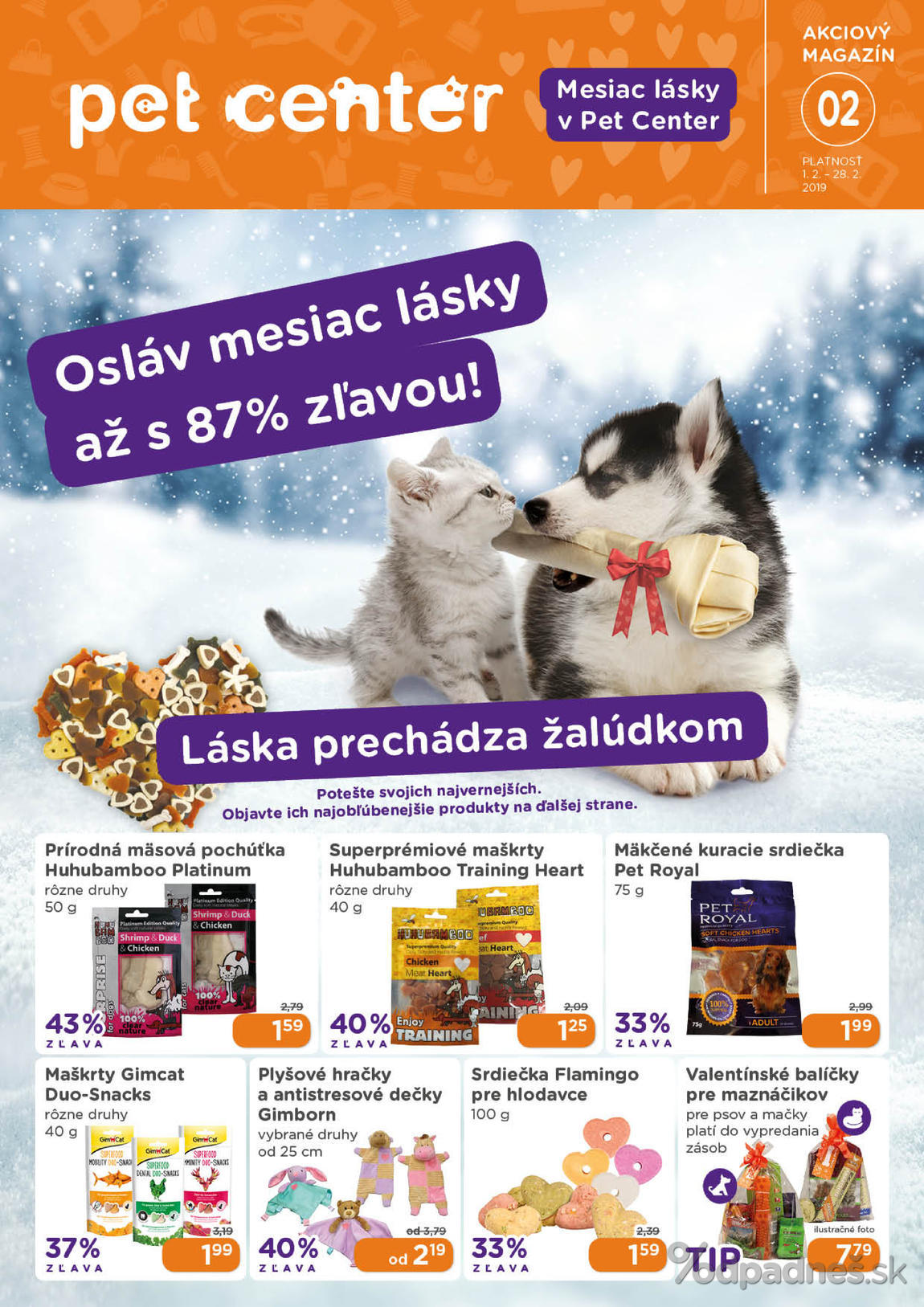 1. stránka Pet Center letáku