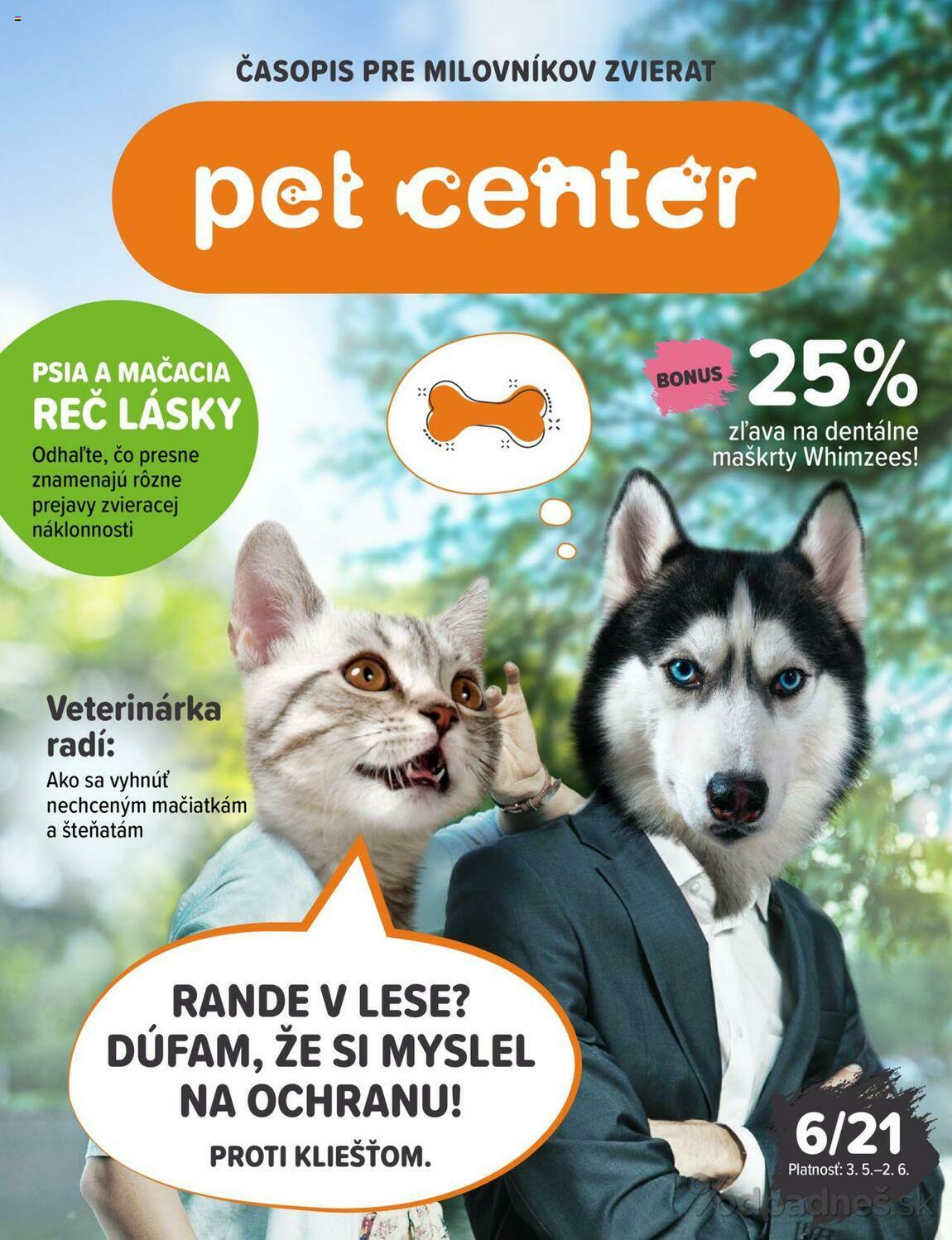 1. stránka Pet Center letáku