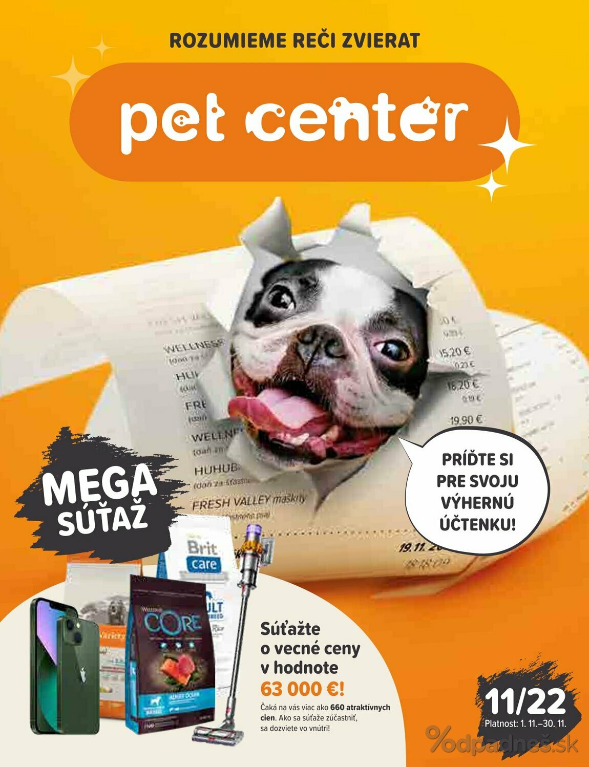 1. stránka Pet Center letáku