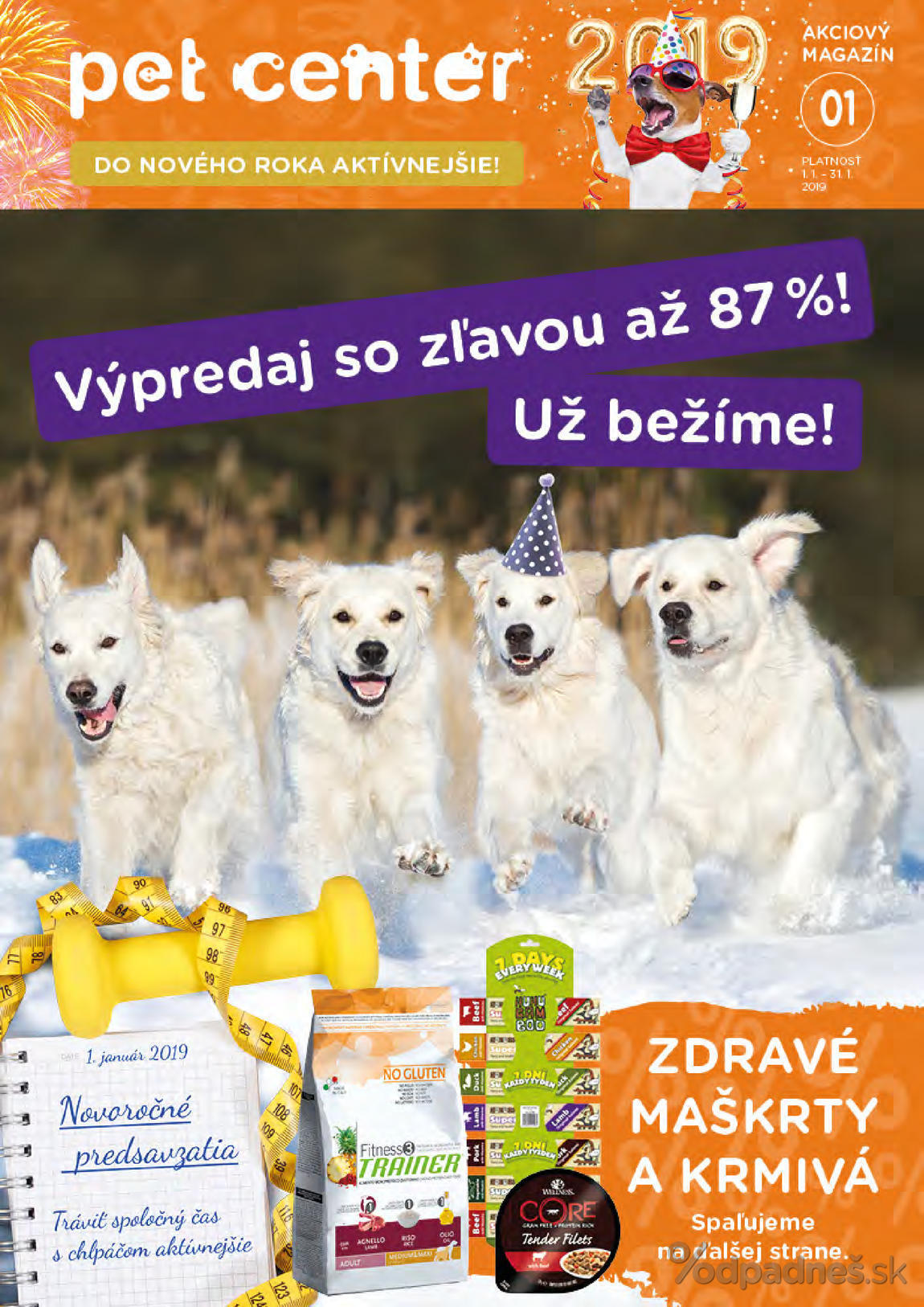 1. stránka Pet Center letáku