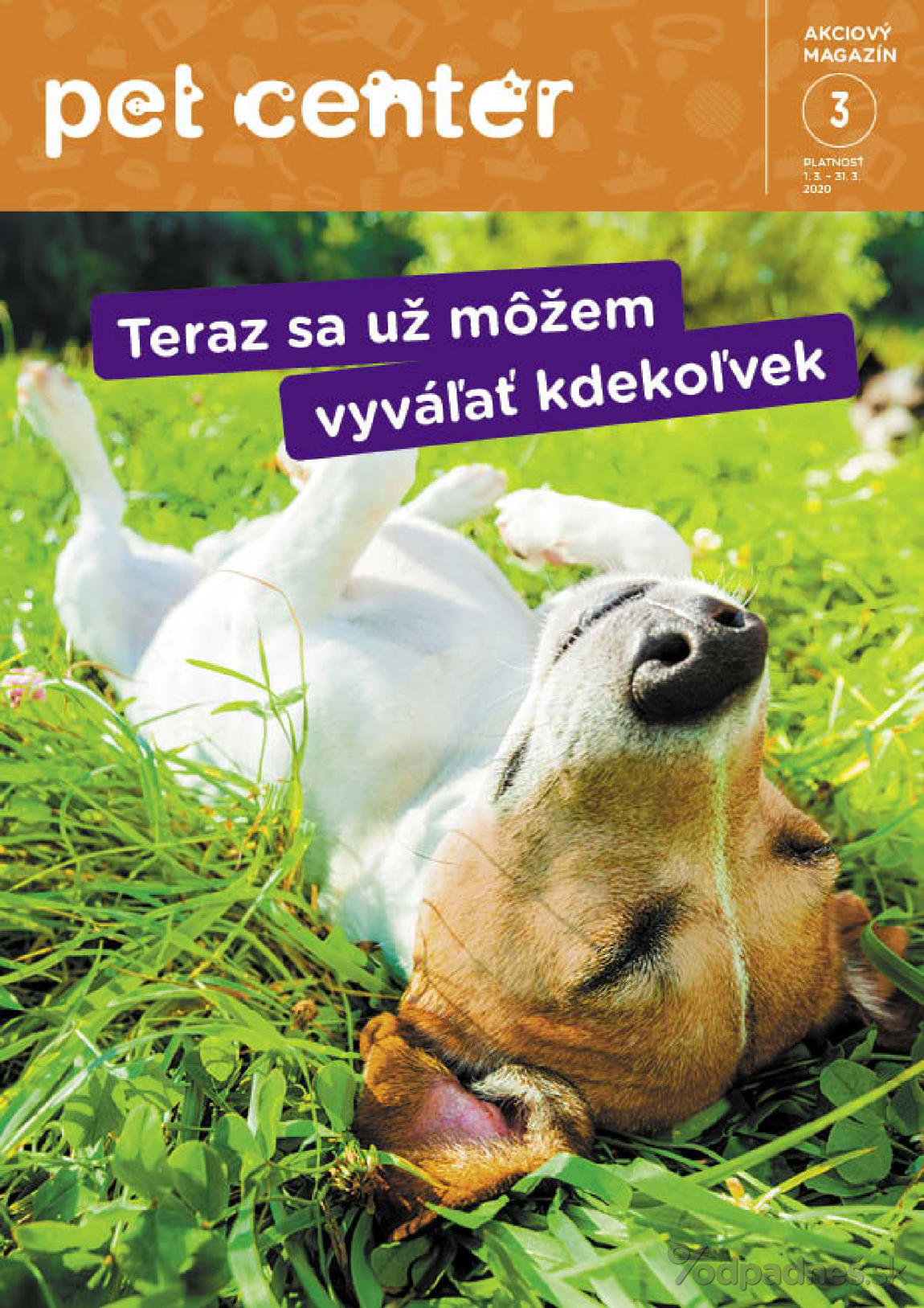 1. stránka Pet Center letáku