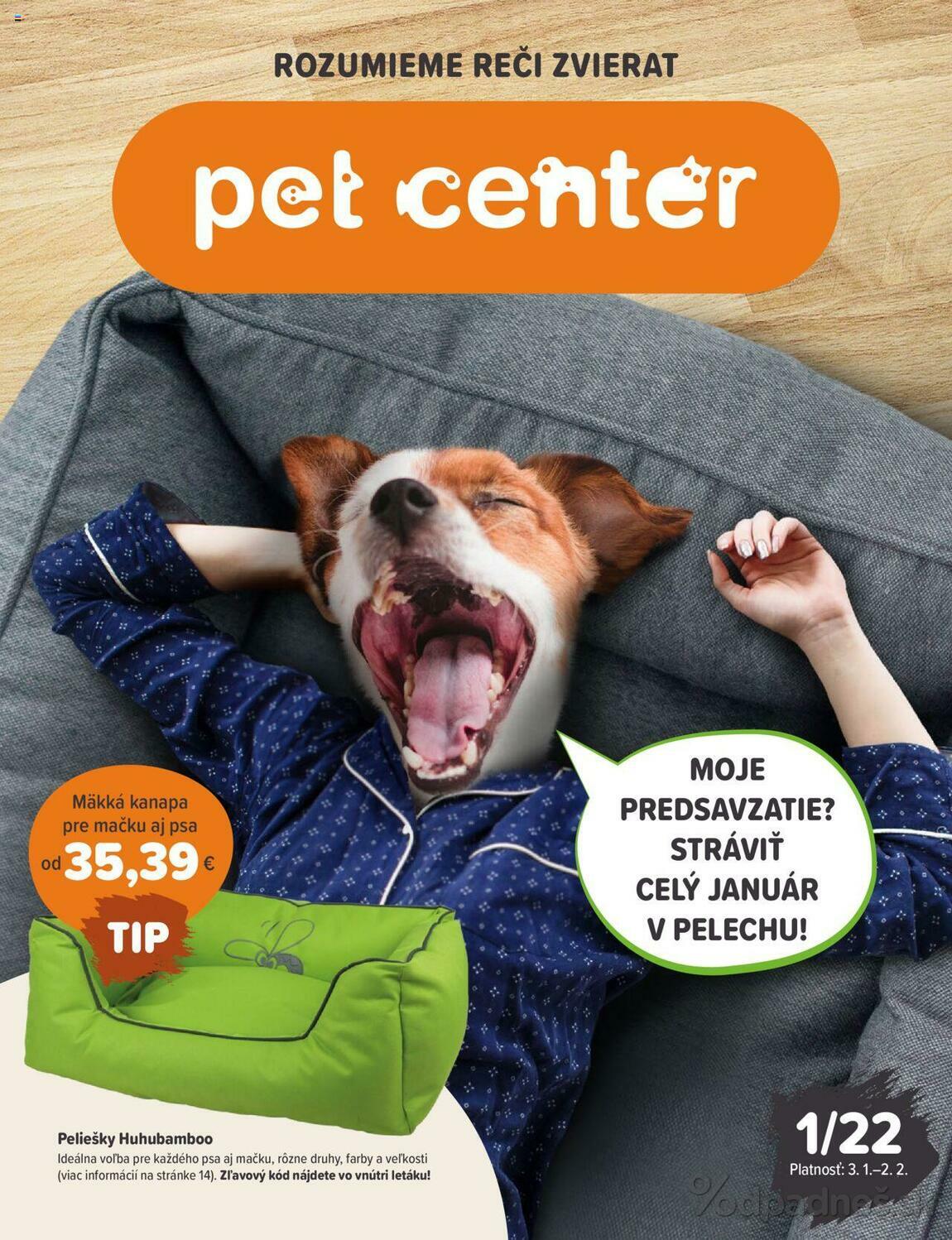 1. stránka Pet Center letáku
