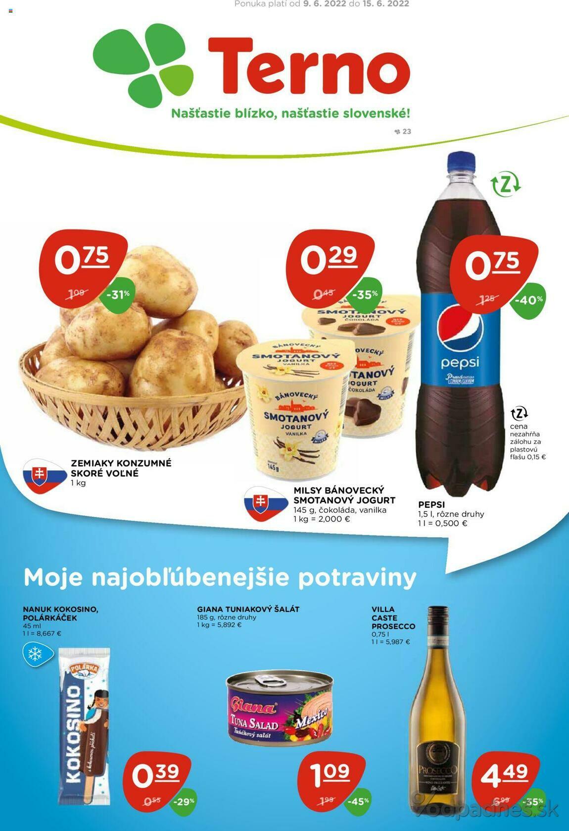 1. stránka Terno letáku