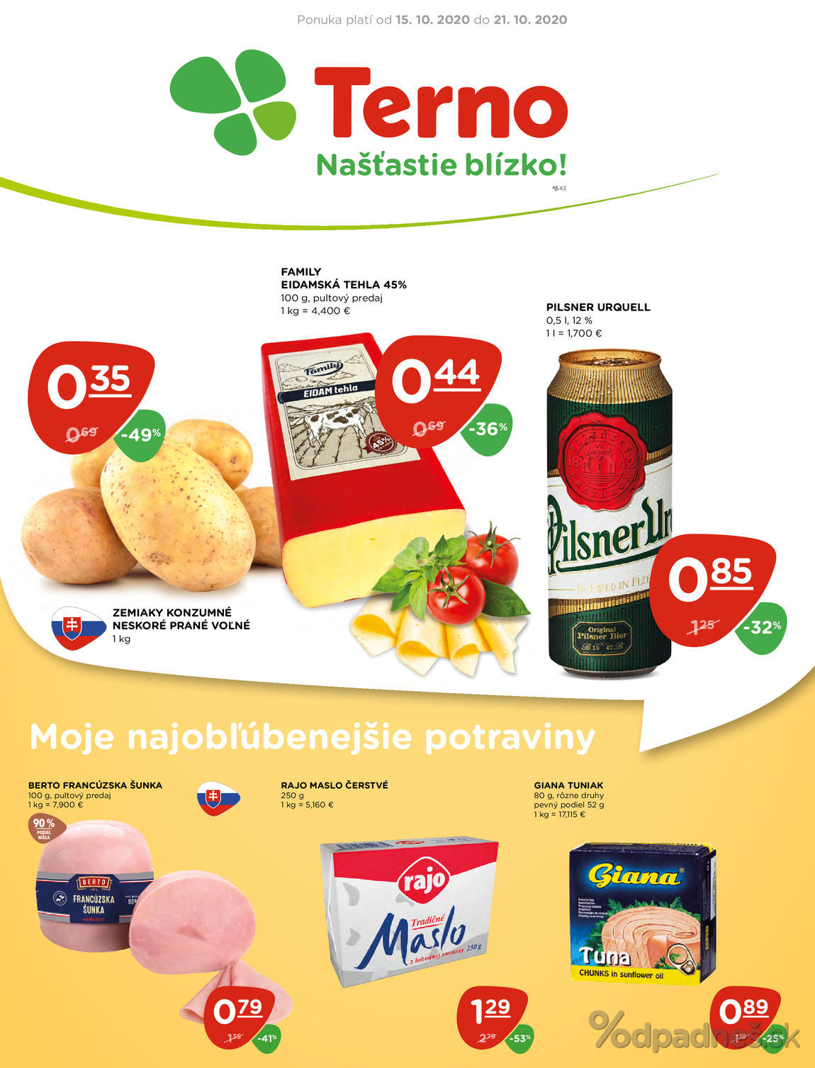 1. stránka Terno letáku