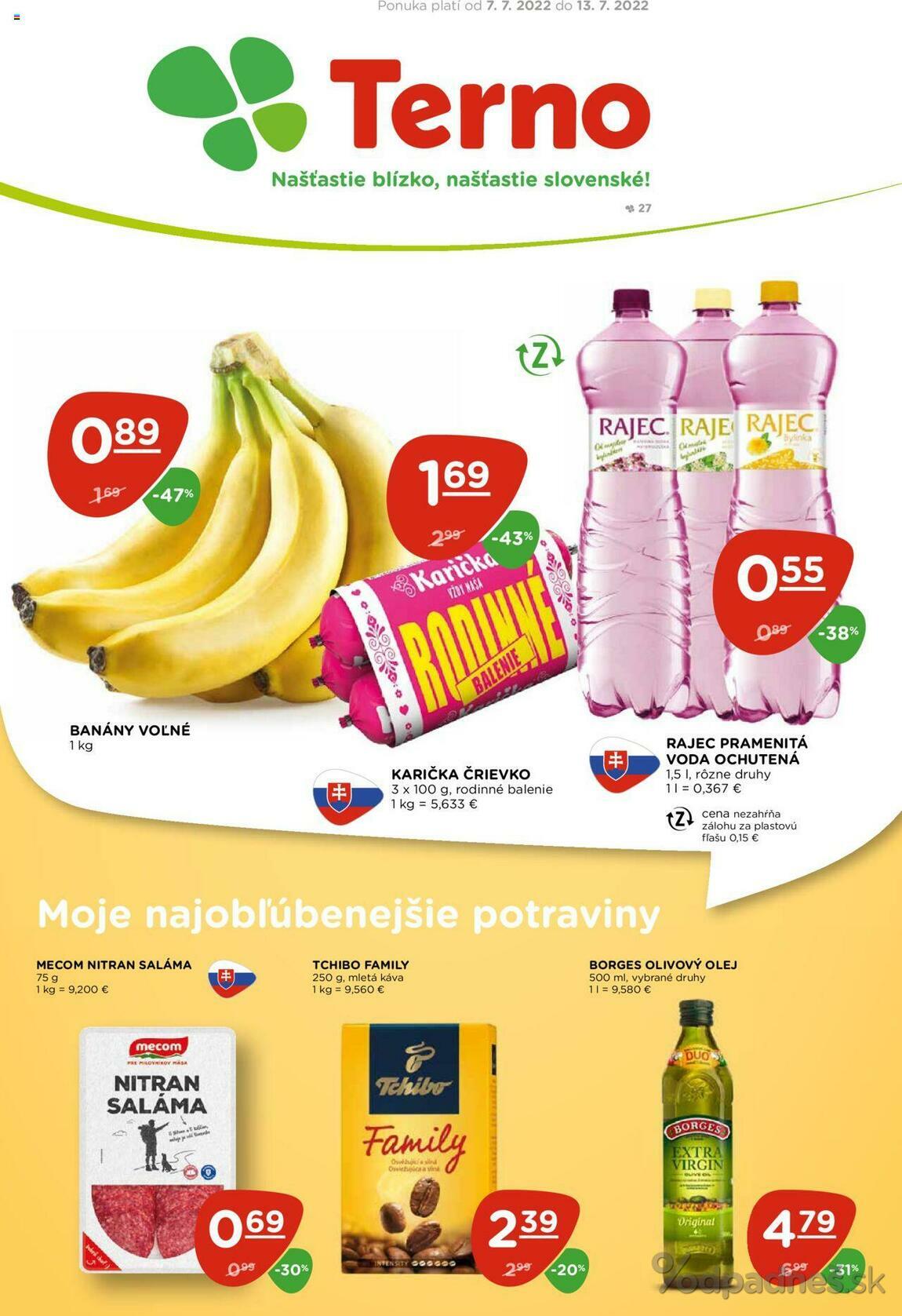 1. stránka Terno letáku
