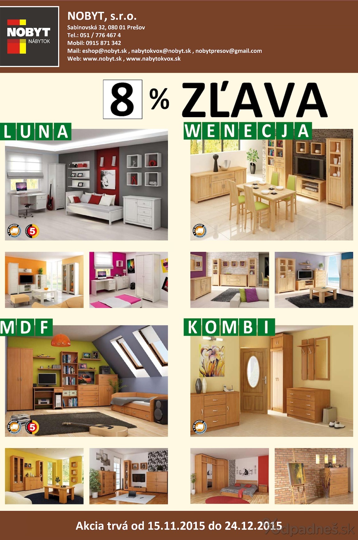 1. stránka Nobyt letáku