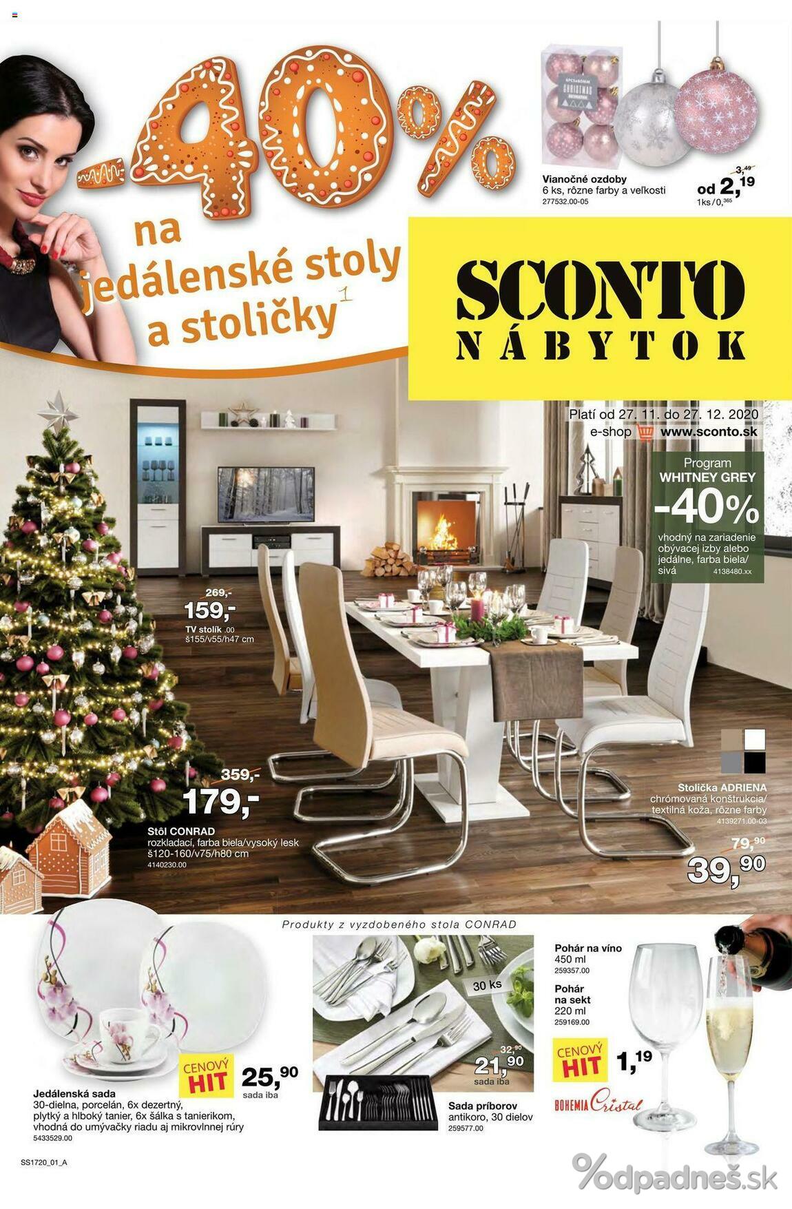 1. stránka Sconto nábytok letáku