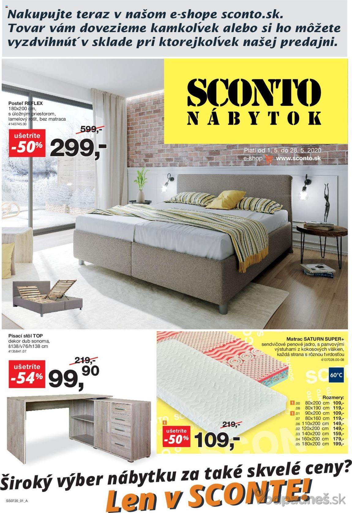 1. stránka Sconto nábytok letáku