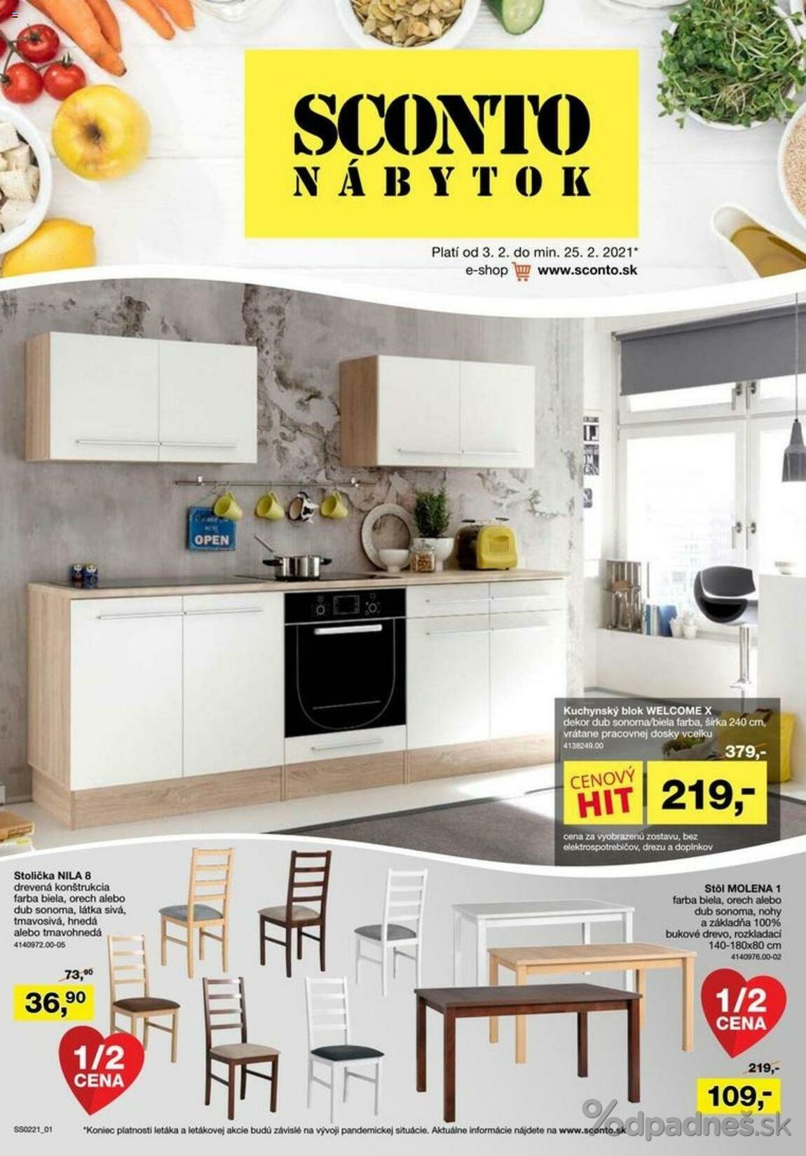 1. stránka Sconto nábytok letáku