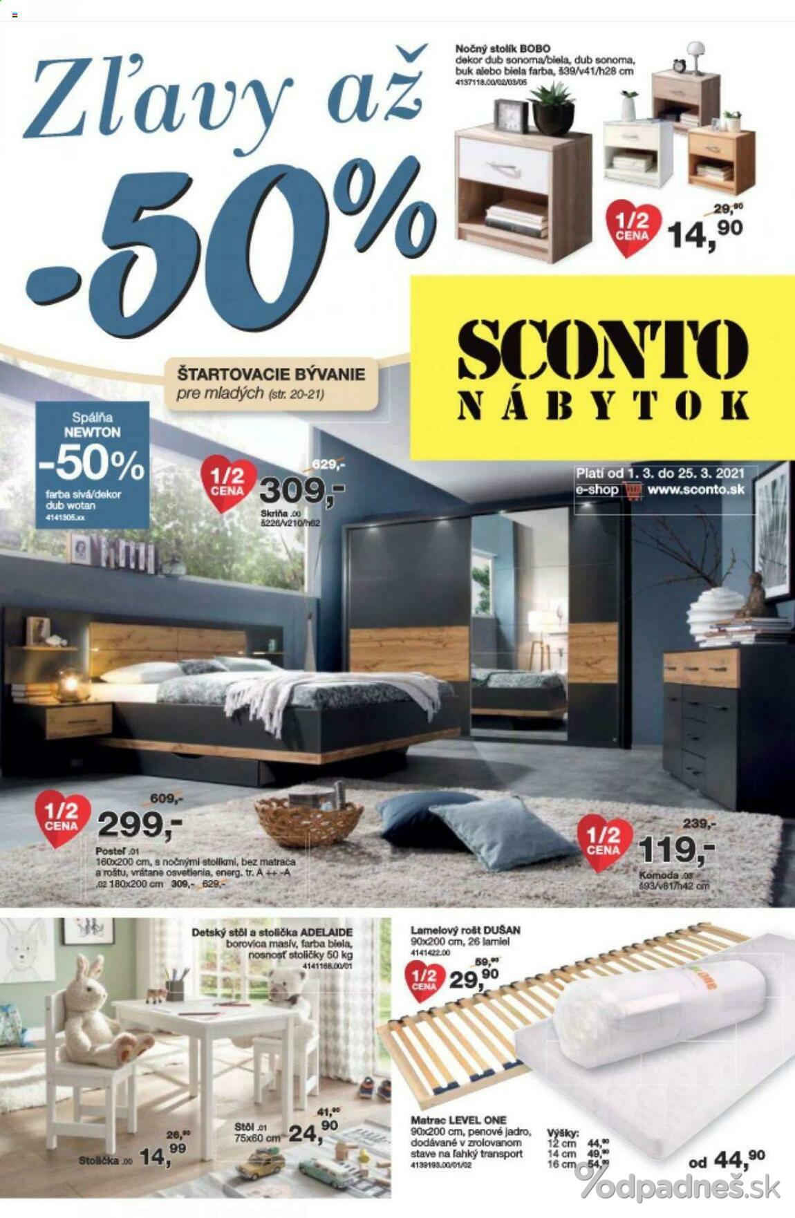 1. stránka Sconto nábytok letáku