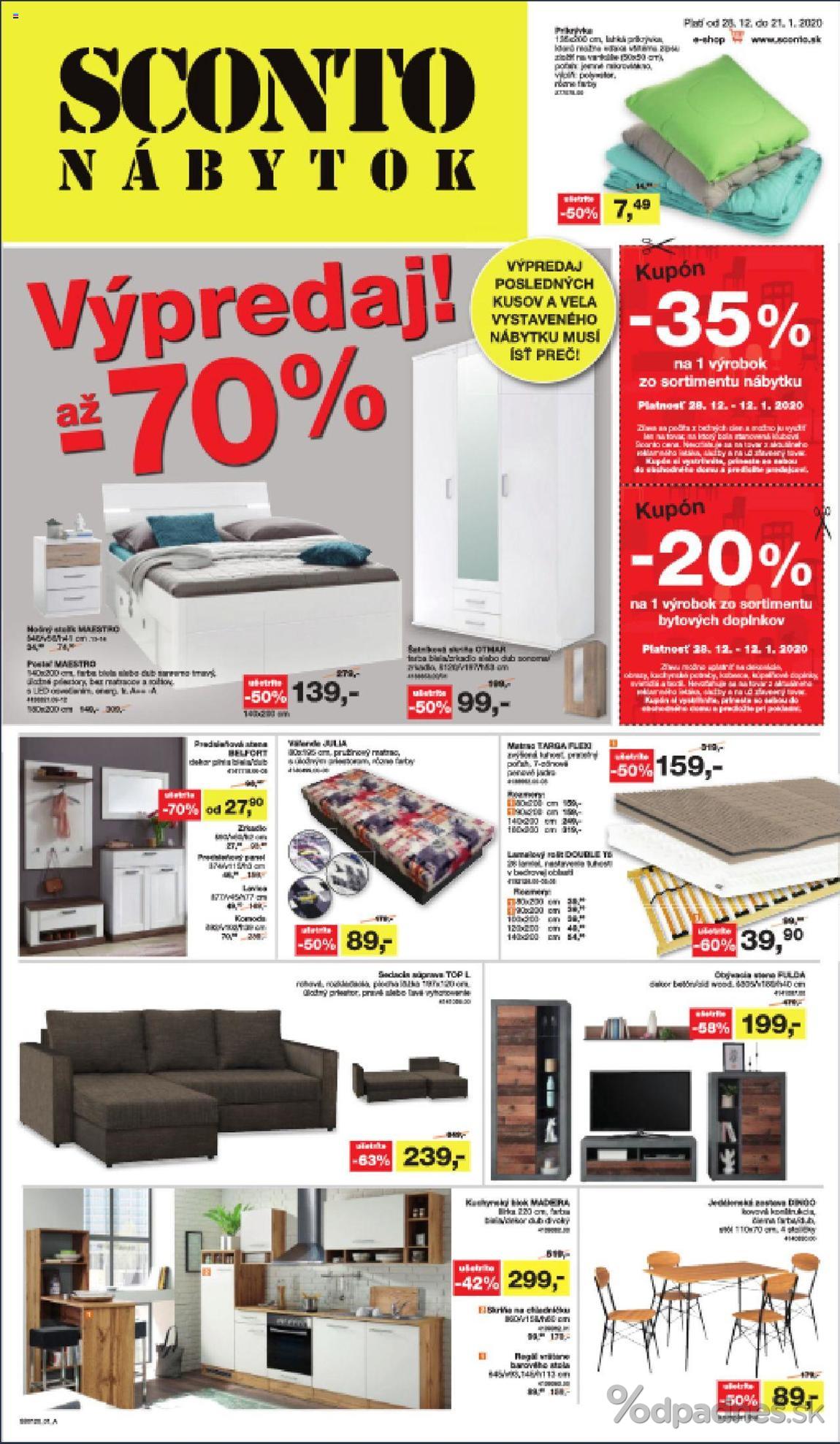 1. stránka Sconto nábytok letáku