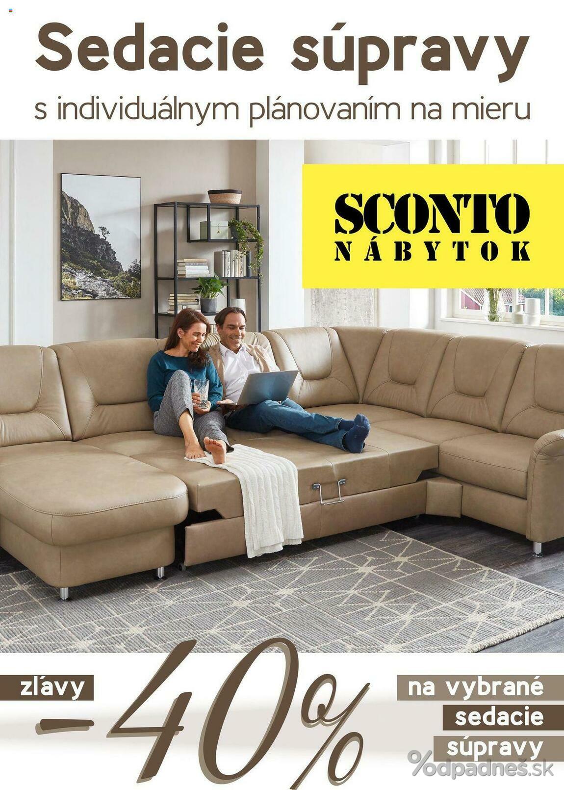1. stránka Sconto nábytok letáku