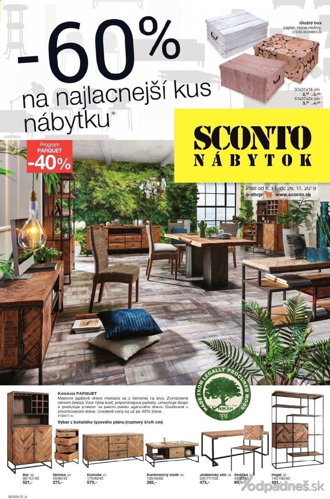 1. stránka Sconto nábytok letáku