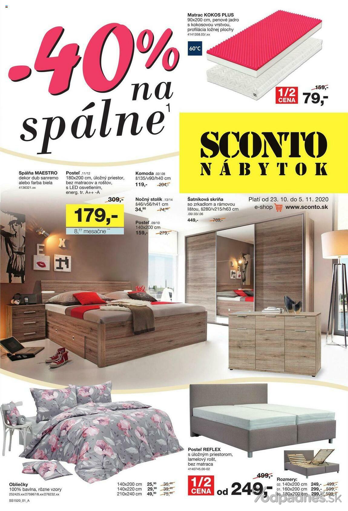 1. stránka Sconto nábytok letáku